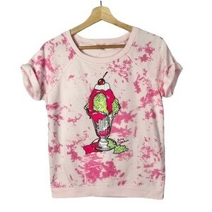 Juicy Couture Girls Ice Cream Tie Dye Short Sleeve Sweatshirt XL